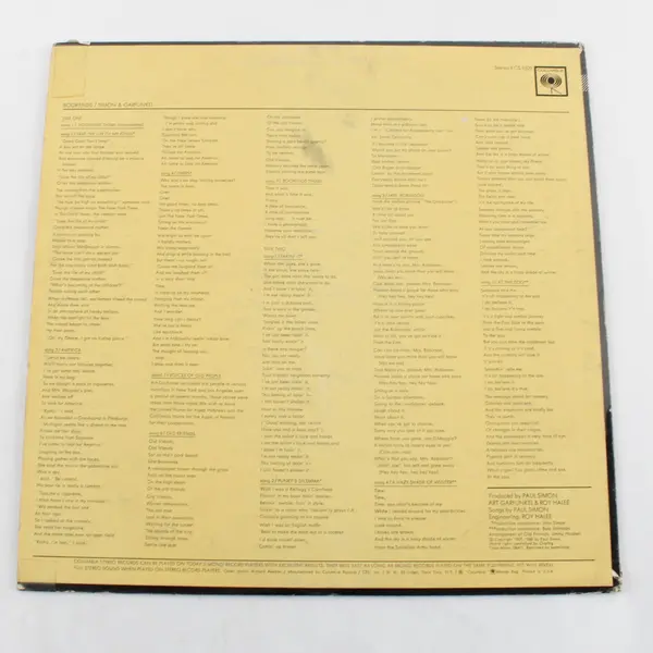 Simon & Garfunkel Bookends Vinyl LP 1968 Columbia KCS 9529 Untested