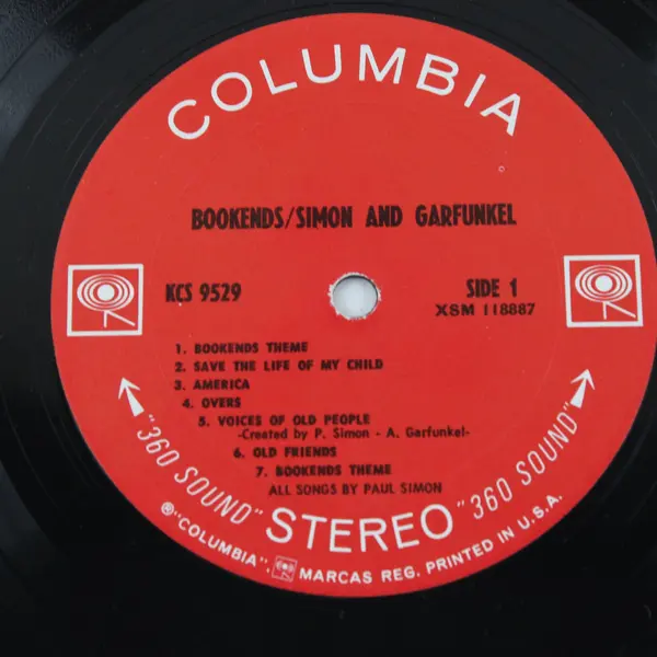 Simon & Garfunkel Bookends Vinyl LP 1968 Columbia KCS 9529 Untested
