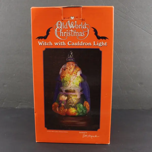 Old World Christmas E.M. Merck Witch Cauldron 5105 Tabletop FLAWED