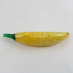 Global Village Yellow Chili Pepper Art Glass Paperweight Decorative