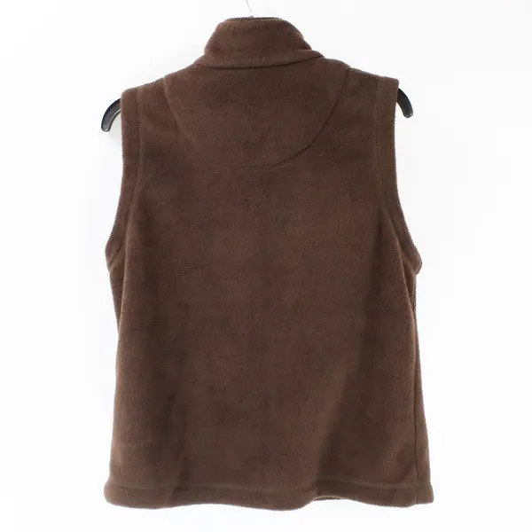 Carolyn Taylor Woman Small Brown Full Zip Fleece Vest Pockets