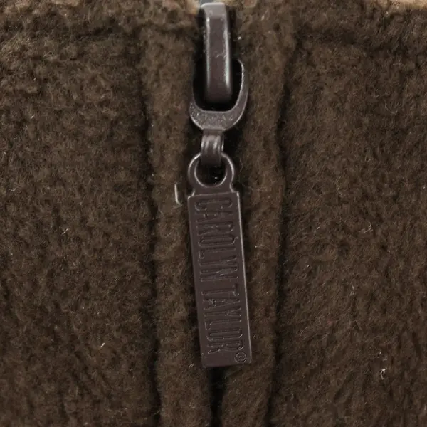 Carolyn Taylor Woman Small Brown Full Zip Fleece Vest Pockets