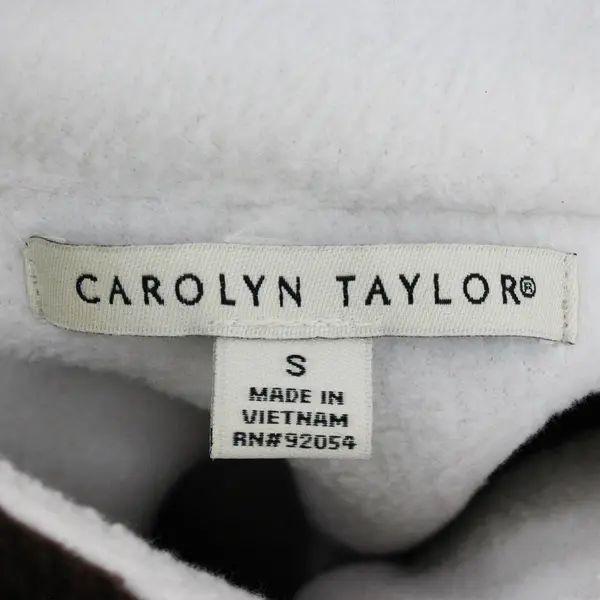 Carolyn Taylor Woman Small Brown Full Zip Fleece Vest Pockets