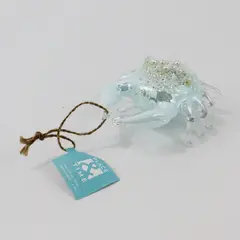 2023 PLACE & TIME Blown Glass Crab Christmas Ornament Nautical Decor Tag