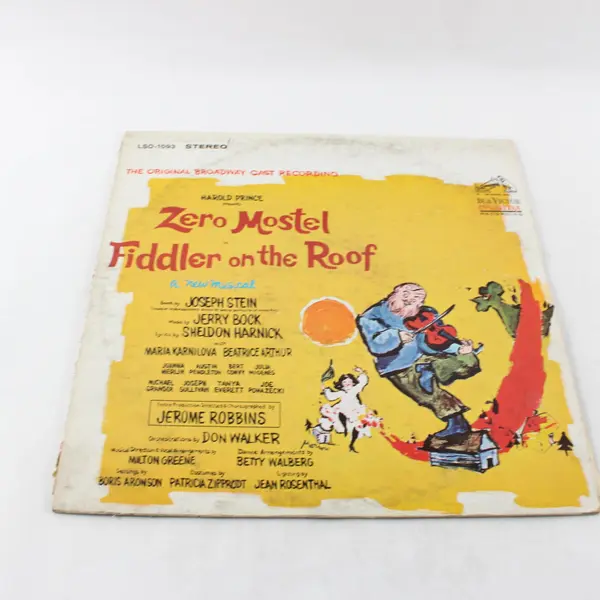 Zero Mostel Fiddler on the Roof Original Cast LP RCA Victor 1964 LSO-1093
