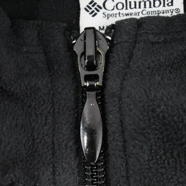 Columbia Vest Jacket Womens M Black Full Zip Fleece Sleeveless Pockets Medium
