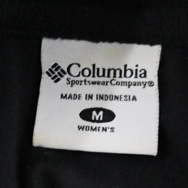 Columbia Vest Jacket Womens M Black Full Zip Fleece Sleeveless Pockets Medium