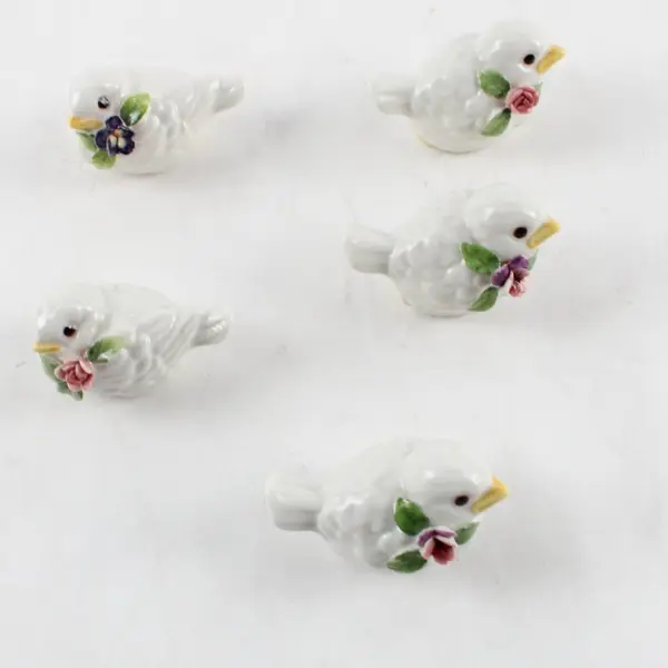 Katherine's Collection Bird in Basket Ornaments Set of 5 Holiday Decor