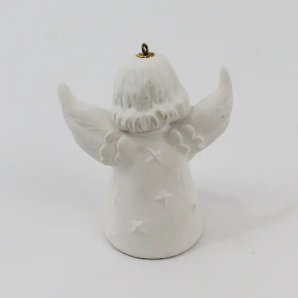 Goebel 1970 Porcelain Angel Playing A Horn Bell Christmas Ornament 