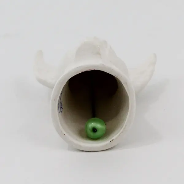 Goebel 1970 Porcelain Angel Playing A Horn Bell Christmas Ornament 