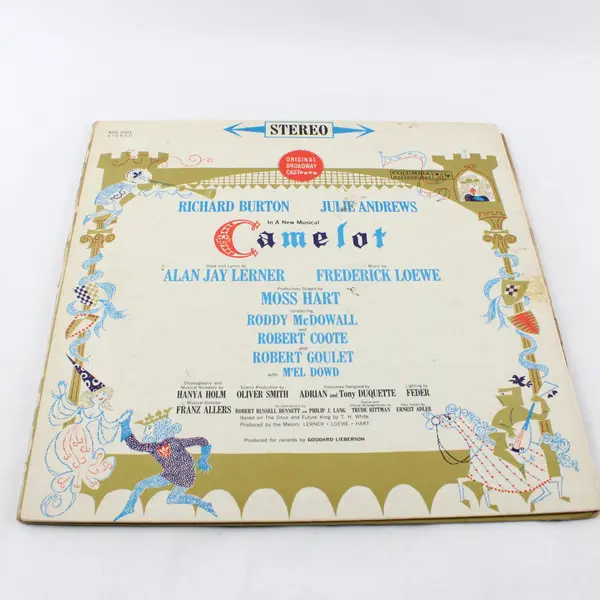 Camelot Orig Broadway Cast LP Columbia Julie Andrews Richard Burton KOS 2031