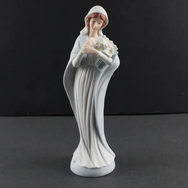 Roman Inc Our Lady Holding Flowers Ceramic Religious Statue 8 Inch