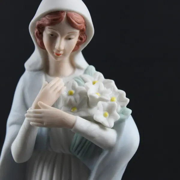 Roman Inc Our Lady Holding Flowers Ceramic Religious Statue 8 Inch