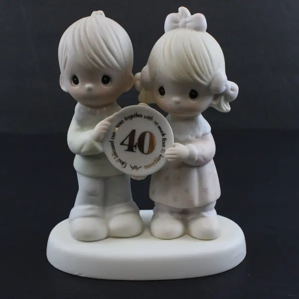 Vintage 1983 Enesco Precious Moments 40th Wedding Anniversary Figurine