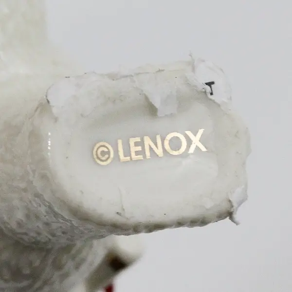 Lenox Tied With Cheer Teddy Bear Candy Cane Christmas Ornament 829578