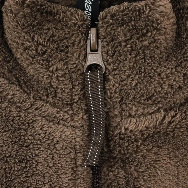 Jason Maxwell Women's Small Fuzzy Brown Zip-Up Vest Comfy Cozy