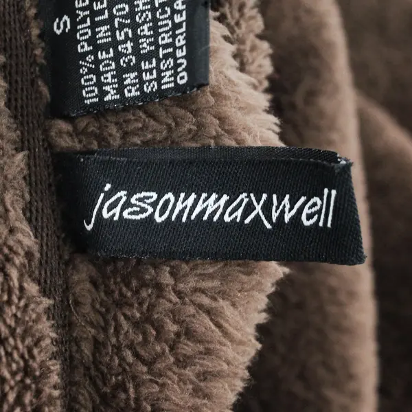 Jason Maxwell Women's Small Fuzzy Brown Zip-Up Vest Comfy Cozy