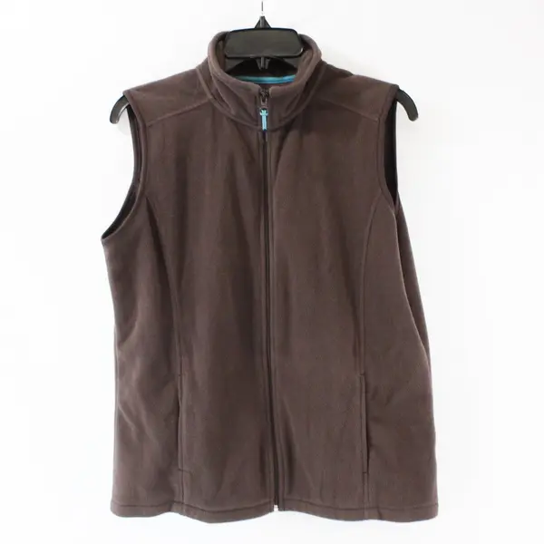 Women’s SJB Active Brown Fleece Zip Vest Size Medium 
