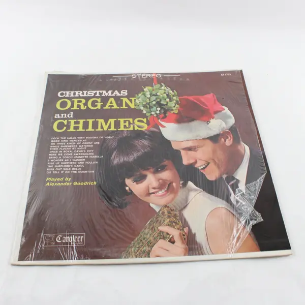 Christmas Organ & Chimes Alexander Goodrich Caroleer Records Vinyl LP