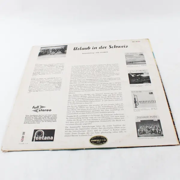 Urlaub In Der Schweiz Various Artists Fontana Vinyl LP 885 401 TY