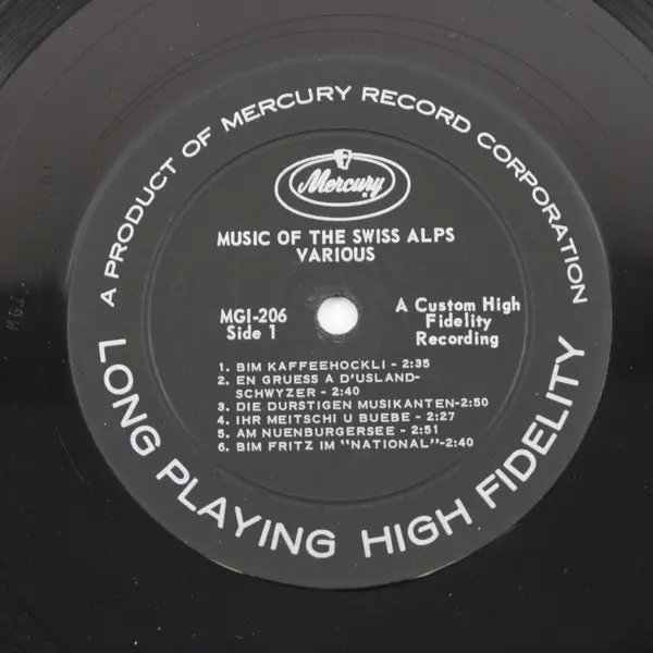 Music of the Swiss Alps MGI-206 Mercury Records Vinyl LP