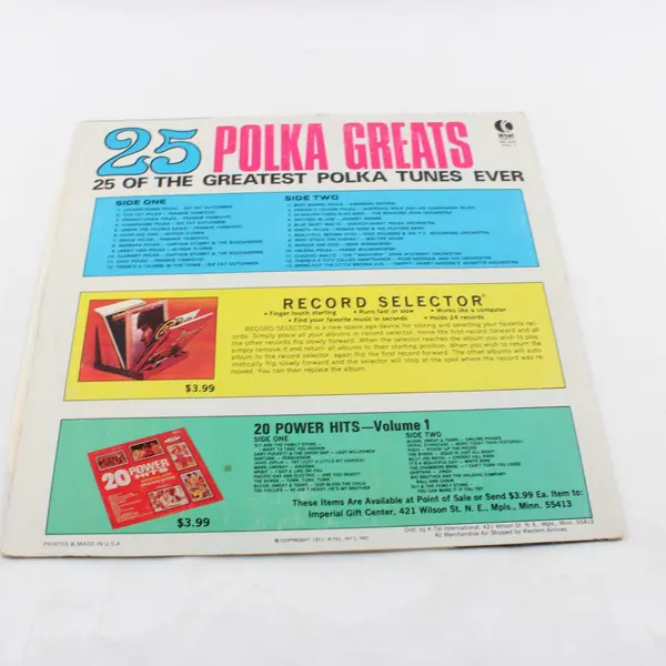 K-Tel 25 Polka Greats NC 420 12" Vinyl LP Record
