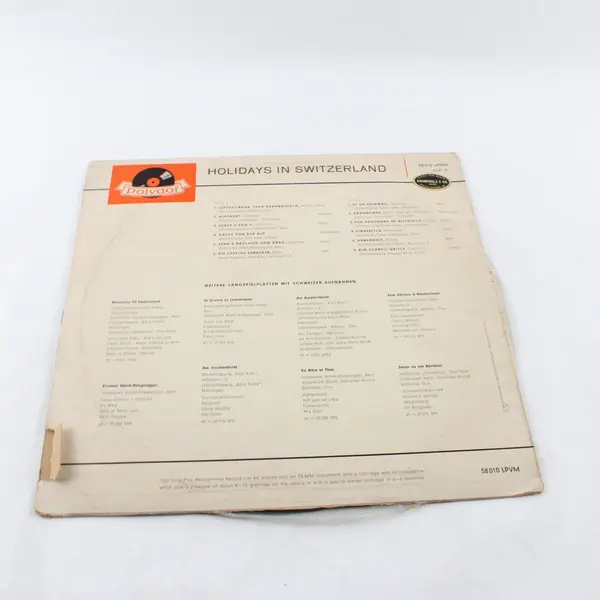 Holidays in Switzerland Polydor 58010 LPVM Vinyl LP Used