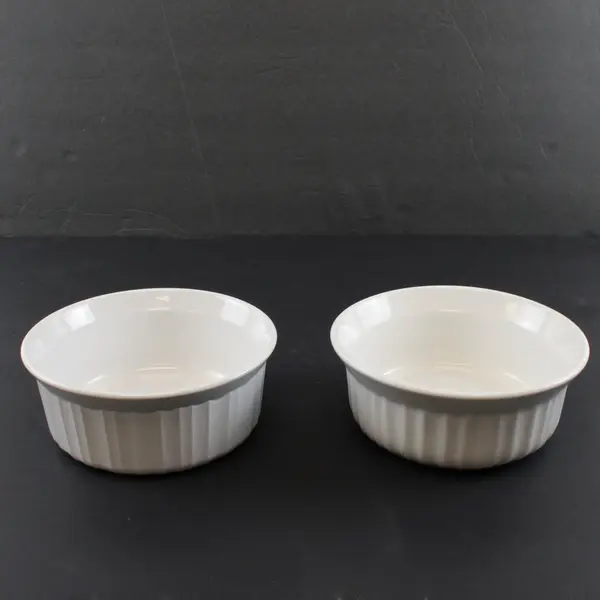 Lot of 2 CorningWare French White 16 oz Ramekins Baking Dishes
