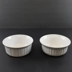 Lot of 2 CorningWare French White 16 oz Ramekins Baking Dishes