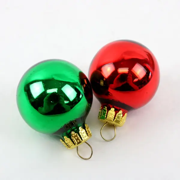 Lot of 12 Small Glass Christmas Ornaments Holiday Decor 1 Inch