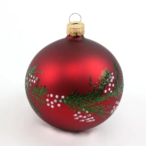 Lot of 2 Red Frosted Matte Christmas Ball Ornaments