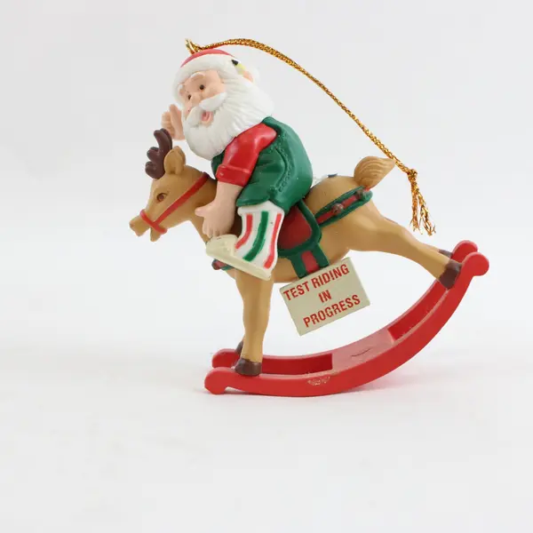 Vintage Kirkland Signature Santa Riding Reindeer Christmas Ornament