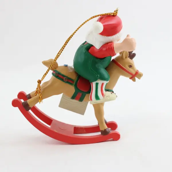 Vintage Kirkland Signature Santa Riding Reindeer Christmas Ornament