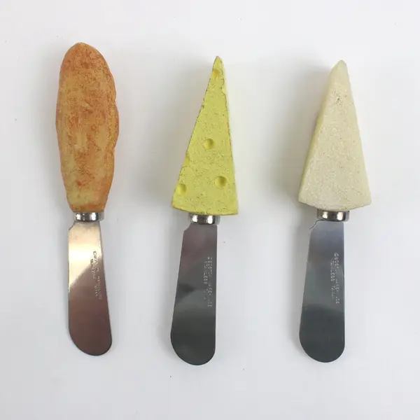 Lot of 3 Boston Warehouse Food-Themed Cheese Spreaders Serving Utensils