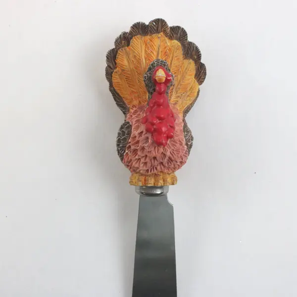 Lot of 2 Cheese Spreaders Gaston Warehouse Turkey Handle Black Handle
