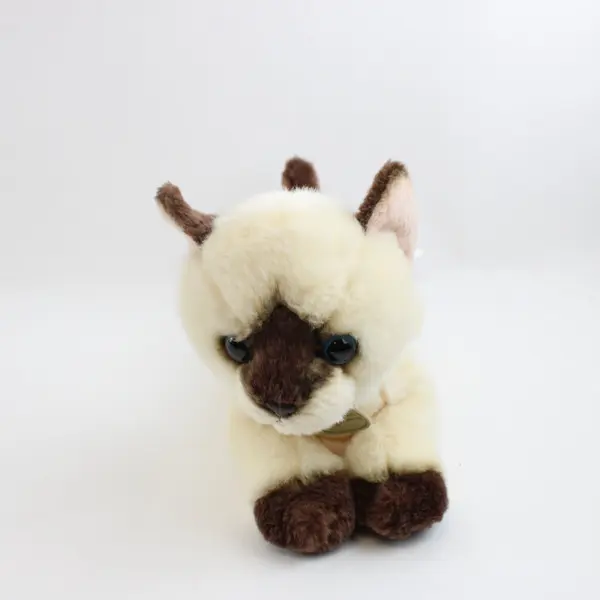 Aurora Miyoni Siamese Cat Kitten Plush Stuffed Animal 8.5" Blue Eyes