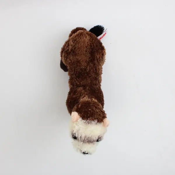 Aurora World Ferret Plush Brown White Face Black Tail 8" Stuffed Animal
