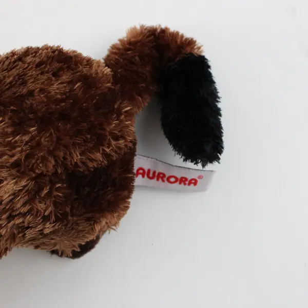 Aurora World Ferret Plush Brown White Face Black Tail 8" Stuffed Animal
