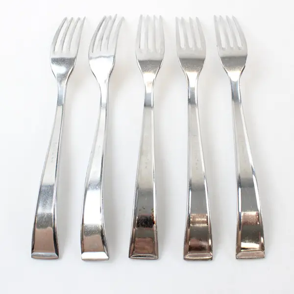 Lot of 5 Fortessa Catana Dinner Forks Used Stainless Flatware