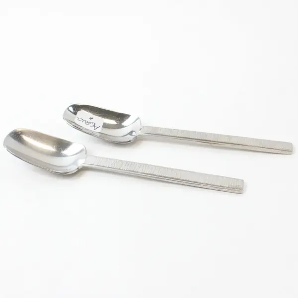 Fortessa Acqua Coffee Tea Spoons Set of 2 6 Inch Used