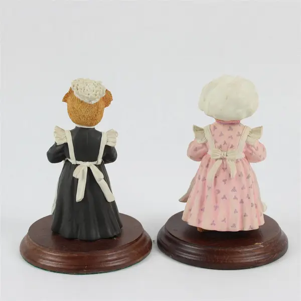 Lot of 2 Dept 56 Upstairs Downstairs Bears Mrs Bumble Flora Mardle Figurines