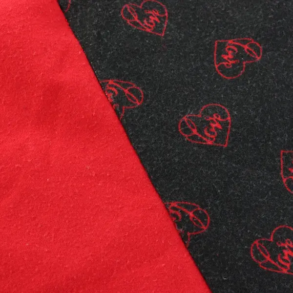 No Boundaries Red Black Heart Print Hoodie Dress Juniors S 3-5
