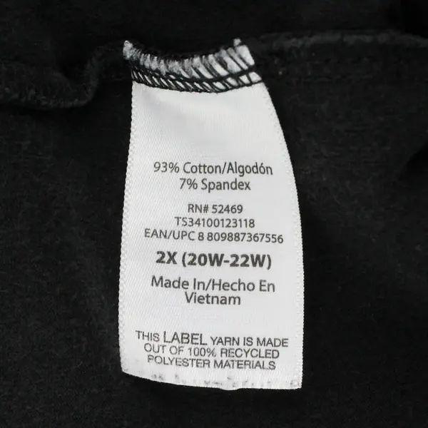 Terra & Sky Women’s Plus 2X (20W-22W)  Black Leggings 