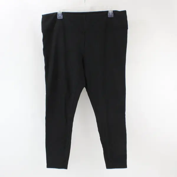 Max & Mia 263235US/OM Women's XXL Black High Rise Crop Leggings