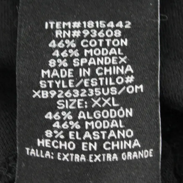 Max & Mia 263235US/OM Women's XXL Black High Rise Crop Leggings