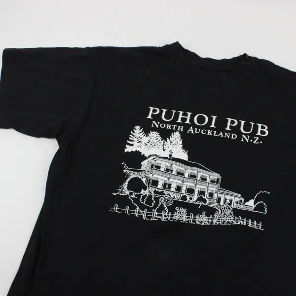 Seabreeze Originals Unisex Black Graphic T-Shirt L Puhoi Pub NZ 100% Cotton