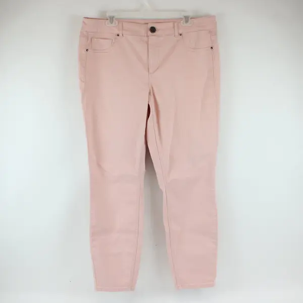 Maurices Women's Light Pink Skinny Jeans Size 16 Regular Pre-Owned