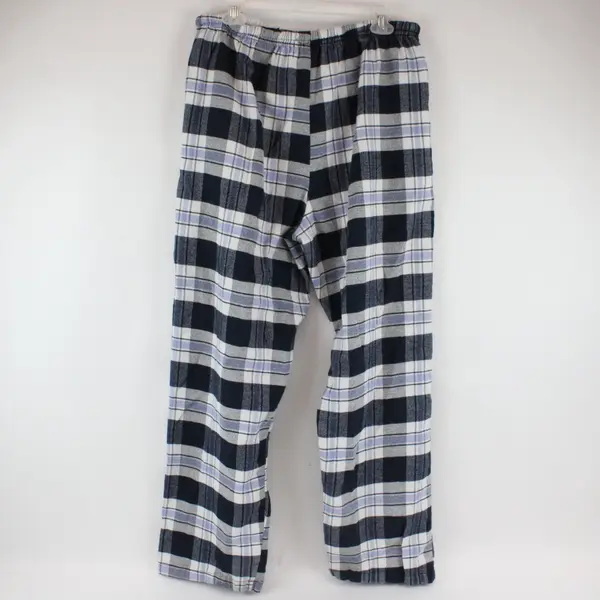 Cascade Casual Men's 2XL Blue Gray Plaid Pajama Lounge Pants