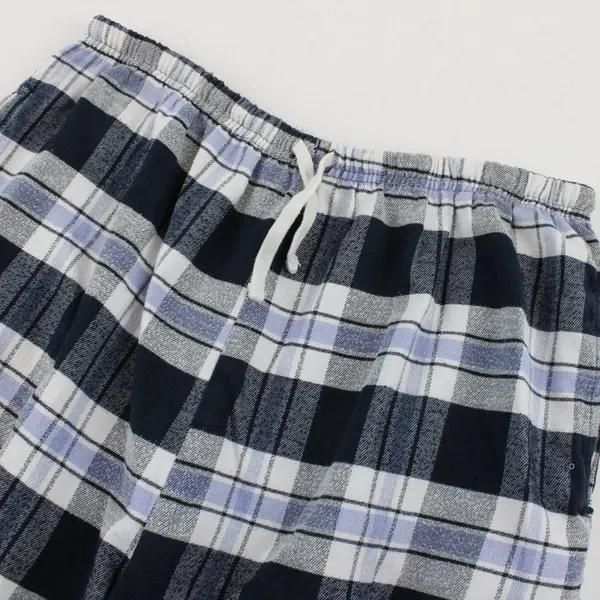 Cascade Casual Men's 2XL Blue Gray Plaid Pajama Lounge Pants