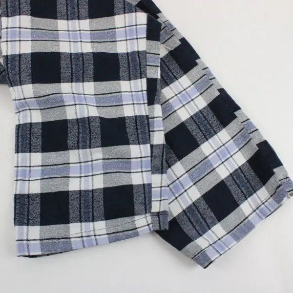 Cascade Casual Men's 2XL Blue Gray Plaid Pajama Lounge Pants